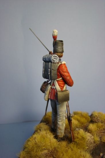 Rear Grenadier Guard Private - Standing Loading, Battle of Waterloo 1815 - 75mm figure fine scale model kit produced by Hawk Miniatures