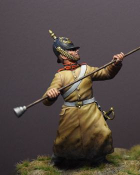 A Russian Artilleryman, during the Charge of the Light Brigade, Crimean War 1854 a 90mm figure fine scale model kit produced by Hawk Miniatures