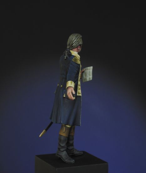 Right General George Washington, Continental Army, 1778 a 75mm figure fine scale model kit produced by Hawk Miniatures