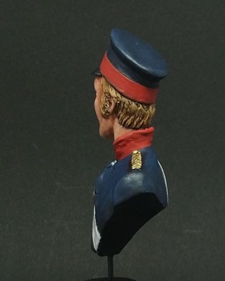 Left view - British Royal Artillery, Cape Wars 1830 - fine scale model bust kit produced by Black Eagle Miniatures