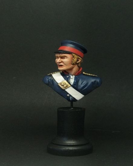Front View - British Royal Artillery, Cape Wars 1830 - fine scale model bust kit produced by Black Eagle Miniatures