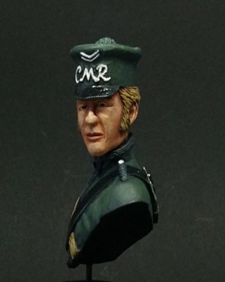 Left View - British Mounted Rifles NCO, Cape Wars 1830 - fine scale model bust kit produced by Black Eagle Miniatures