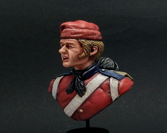 Left View - British 2nd Regiment of Foot, Cape Wars 1830 - fine scale model bust kit produced by Black Eagle Miniatures