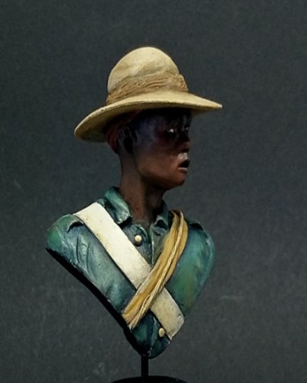 Right View - Native Scout, Cape Wars 1830 - fine scale model bust kit produced by Black Eagle Miniatures