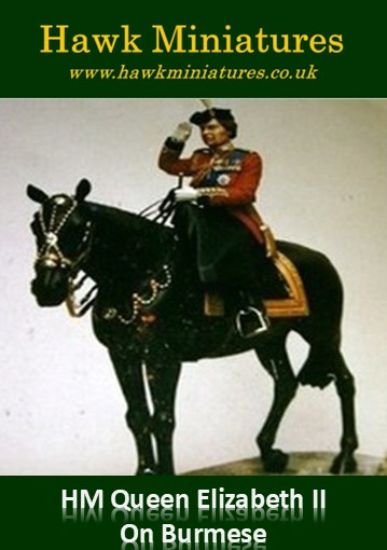 HM Queen Elizabeth II as Colonel in Chief of the Grenadier Guards mounted on Burmese